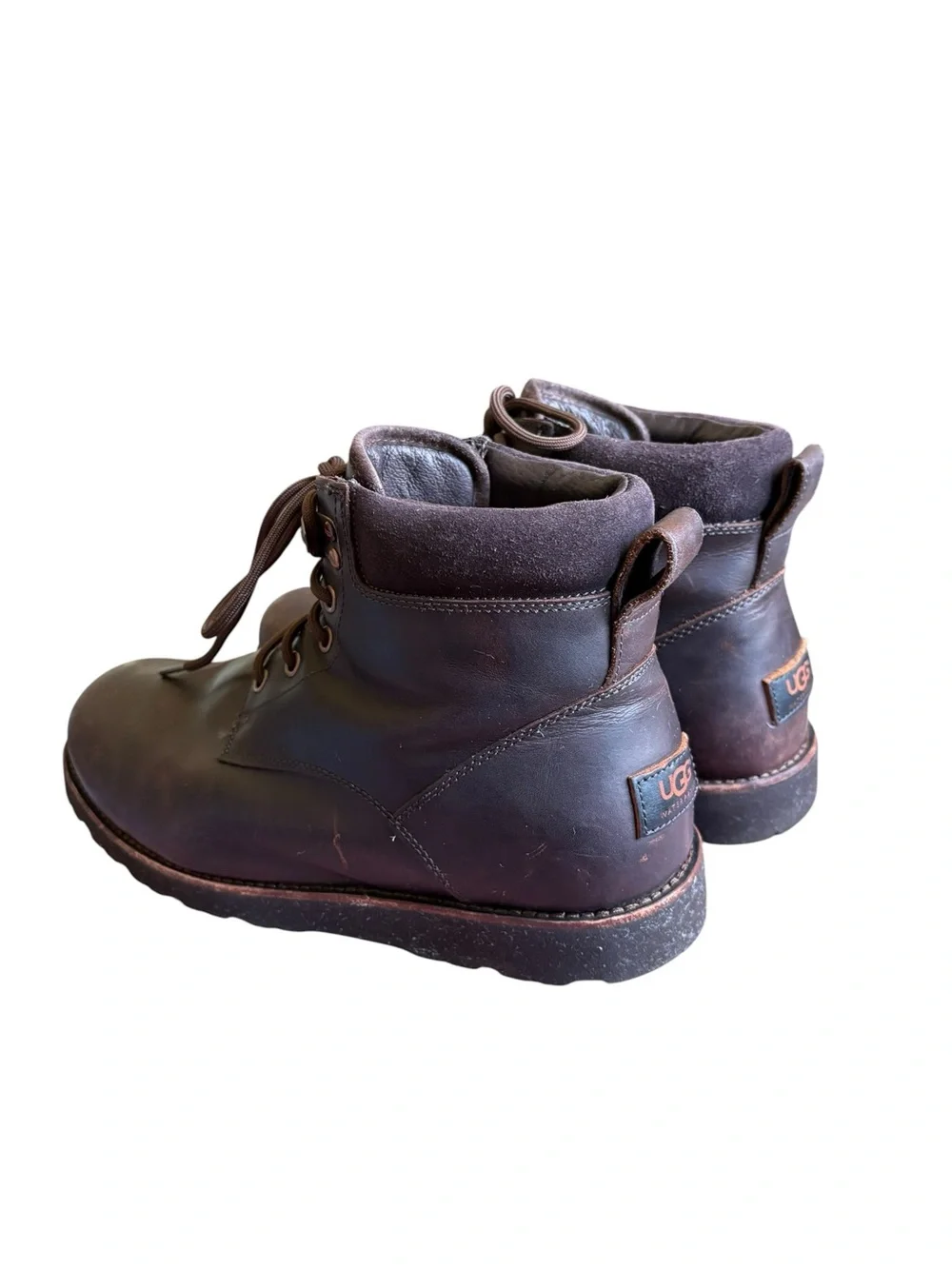 Ugg Australia Seton Men's  Shearling Lined Leather Boots Black 1008146 size 10